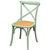Biscottini Sedie sala da pranzo legno massello 86x42x46 cm - Sedia cucina e soggiorno - Sedie in legno da esterno e interno - Sedia verde antico Cross