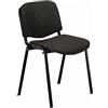 Unisit - Sedia Dado Imbottita per Ambienti Attesa, Disponibile in Vari Rivestimenti. Rivestimento: ignifugo Nero