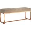 vidaXL Panca Beige 110x36x45 cm in Velluto