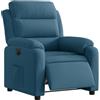 vidaXL Poltrona Reclinabile Elettrica Blu in Velluto, poltrona reclinabile, poltrona reclinante, poltrona da TV, poltrona, poltrona regolabile
