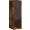 vidaXL Credenza con Ante in Vetro Rovere Fumo 35x37x109 cm