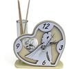 DLM Bomboniere DLM34335 (Kit 6 Pezzi) Profumatore Orologio Cuore con Coppia Sposi in Legno Coppia FEDI 50 Anniversario d'oro Cinquantesimo Nozze Matrimonio Diffusore Profumo bomboniera