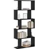 vidaXL Armadio per Libri Rovere Nero 70 x 24 x 161 cm, Mobile da soggiorno, scaffale robusto per libreria, unità minimalista, esposizione di libri indipendente