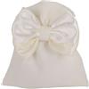Generic Lotto di 12 Sacchetti portaconfetti in Cotone Vari Colori 10x12 cm BOMBONIERA Porta Confetti (Doppio Fiocco Bianco/Crema)