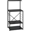 vidaXL Armadio per Microonde Nero 60x39,6x123 cm in Truciolato
