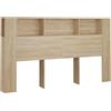 vidaXL Testiera con Scomparti Rovere Sonoma 180x18,5x104,5 cm