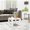vidaXL Tavolino Bianco 50x30x50 cm in Legno Multistrato