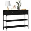 vidaXL Tavolo consolle Rovere Nero 100 x 25 x 75 cm Legno Multistrato, Tavolo consolle Stretto per Soggiorno, Design Industriale, Accento Urbano, Ingresso Funzionale