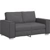 vidaXL Divano a due posti Grigio 160 cm Pelle Sintetica, Soggiorno, divano moderno, poltrona elegante, design rettangolare, ecopelle resistente, posti morbidi, seduta ergonomica
