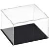Recogwood Vetrina In Acrilico Trasparente, 30 x 30 x 25cm, Cubo Organizzatore Con Base Nera, Antipolvere Per Action Figures, Giocattoli, Collezionismo, Oggetti Da Esposizione