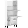 BIM Furniture Homi, scaffali da scrivania pieghevoli, per ufficio, casa, da parete, per computer, computer portatile, tavolo pieghevole (bianco opaco)