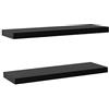 vidaXL Mensole a Muro Galleggianti 2 pz Nere 100x20x3,8 cm