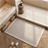 Hixingo Tappeto da Bagno in Diatomite, Tappeto Bagno Cucina Antiscivolo, Tappetino Super Assorbente e Asciugatura Rapida, Tappetino per Doccia e Ingresso (60x90cm,Colore Crema 7)