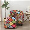 Morbuy Copripoltrona Elasticizzato 1 Posto, Chesterfield 2 Pezzi con Cuscino Separato Universale - Lavabile Fodera per Soggiorno Bar Reception (Boho)
