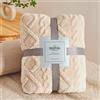 Chickwin Coperta Pile Matrimoniale Singolo Invernale Morbida Calda Coperta in Flanella Classico Coperta Plaid Coperta Letto per Viaggi, Sedia, Auto, Divano, Camera da Letto (150x200cm,Beige)