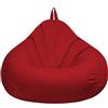 Odot Pouf Poltrona a Sacco, Monocroma Poltrona Sacco, Sacchetto di Fagioli con Manico, Bean Bag, per Decorazione della Soggiorno Giardino Salotto, Senza Ripieno (Rosso,XL(100 * 120cm))