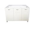 MABEL Mobile Sottolavello Cucina Bianco 3 Ante Organizer in Legno Nobilitato Finitura Antigraffio Facile da Montare - L 120 cm x P 50 cm x H 80,5 cm