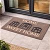 Carpido Zerbino in cocco Home sweet home - zerbino d'ingresso antibatterico grigio 40x60 cm