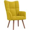 vidaXL Sedia Relax Giallo Senape in Velluto
