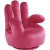 Vente-unique - Poltrona dritta 1 posto Catchy - poliestere - fucsia