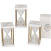 Doni Bomboniere Comunione 1 pz Particolare Clessidra con Base Quadrata Cresima Matrimonio Anniversario Scritte Assortite: Scegli Sempre La Felicità Gioia Fortuna Idee Regalo Originali