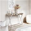 CARME Tavolo consolle Knightsbridge, Oro Rosa, 110 x 40 x 78 cm