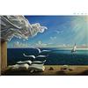 HHLSS Immagine del Poster 50x70cm Senza Cornice Salvador Dali Stampa Artistica su Tela Poster Il Libro delle Onde Immagine della Barca a Vela Diario della Scoperta di Vladimir Kush