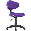 Miroytengo Sedia da scrivania Bambola per ufficio in stile moderno in colore viola con struttura in metallo nero 53 x 82 x 53 cm