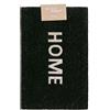 BOLTZE Zerbino Home (colore nero/argento in acciaio inox, PVC e cocco, 60 x 40 x 1,2 cm, con motivo Home Testo, forma rettangolare, poggiapiedi, accessori per la casa) 2057427
