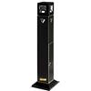 Vendooh! POSACENERE A Colonna Quadra AUTOPORTANTE Esterno Interno con Serratura Smoking - Nero Opaco