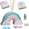 Regalami.Shop bomboniera profumatore Arcobaleno Completa di Scatola, Confetti, Essenza, Nastro e bigliettino Personalizzato (Grande, Pois)