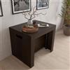 VE.CA.s.r.l. VE.CA - PLUTONE - Tavolo Consolle - Consolle allungabile Con Porta Prolunghe Allungabile da 70 a 590cm - Wengè - Ideale come consolle ingresso, tavolo da pranzo, arredo - Made in Italy