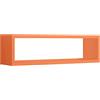 MODULARREDO | REGOLO Mensola da Muro, Pensile Bagno, Mensola da Parete, Scaffale da Parete, 60x17 p15.5 cm, Arancione - Made in Italy