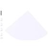 MUSISALY Mensola a Forma di Ventaglio Triangolare Angolare in Pvc da Parete Bianca Portaoggetti Salvaspazio per Cucina e Bagno, per Bicchieri e Tazze