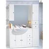 Bagno Italia Mobile Bagno Cleo 100+30 cm arredo con lavabo semincasso specchio Colonna Esclusa