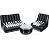 Stagecaptain IF-SET Set di Mobili Lounge Gonfiabili, Per 3-4 persone | Salotto gonfiabile in PVC dal design piano, Dimensioni tavolo: ca. 40 x 70 cm, Dimensioni poltrona: ca. 75 x 75 x 75 cm, 5 kg