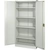 Sigma Armadietto per Documenti in Metallo, 92x42x195 cm, 2 Ante Battenti, 4 Ripiani Regolabili (50 kg Ciascuno), Serratura a Chiave, Maniglia Rotante, Ideale per Ufficio, Garage ed Esterni, Grigio