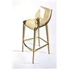 BELLELLI DESIGN Mahi Mahi - Sgabello trasparente Bar in policarbonato - H76 - Set 2 pezzi Ambra