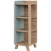 Vicco Mobiletto midi Karen, Sonoma/blu, 30 x 90 cm con 4 ripiani, adatto per la conservazione di articoli da bagno e asciugamani
