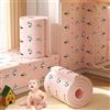 Aeovot Pannelli Imbottiti per Pareti Bambini con Motivo Panda, Pannello Murale Autoadesivo Imbottito, Cuscino da Parete, 3D Pannelli Decorativi Murali Testiera Letto, DIY Tagliabile(Rosa)