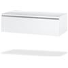 AQA DESIGN base portalavabo con top 1 cassetto, mobile sotto lavabo bagno, nr1 cassetto con scorrimento e chiusura soft close, mobile sottolavabo Made in Italy - Bianco - 90x45x27 cm