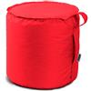 Avalon Tea Pouf Cilindro Puff Rotondo 45x45 cm in Tessuto Tecnico antistrappo per Interno Colore Rosso