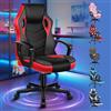 ALFORDSON Racing Sedia Ufficio Ergonomica, Sedia Gaming in Similpelle e Rete Traspirante con Ruote, Funzione di inclinazione, Poltrona Gamer per Computer Supporta 150 kg,Altezza Regolabile(Rossa)