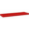 MODULARREDO | MINERVA Mensola da Muro, Mensola Tamburata, Scaffale Legno, Mensola da Parete, 80x25x3.8 cm, Rosso