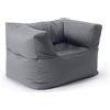 Lumaland Poltrona a sacco modulare, impermeabile, per interni ed esterni, lavabile, per giardino e interni, facile da espandere e leggero, 96 x 72 x 70 cm [grigio]