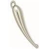 Etm Bomboniere Formoso Decorazione Cornetto Portafortuna in Metallo Argento 4,5 cm Set 60 pz - Art. 57307