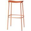 SCAB DESIGN SGABELLO MODELLO TRICK ART. 2524 ALTEZZA 65 CM VARI COLORI IN ACCIAIO ZINGATO E VERNICIATO (TERRACOTTA)