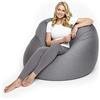 Lumaland Flexi Comfort Beanbag Big | Flexible Premium Bean Bag | 155 x 100 cm Cuscino di seduta | Ideale per sdraiarsi o sedersi | Poltrona e divano per bambini e adulti [Grigio scuro]