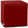 ARKETICOM Dado Pouf Poggiapiedi CUBO Ecopelle Sfoderabile Puff Bordeaux 35 cm