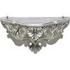 Idea Casa Consolle Mensola Finto Vintage Stile Barocco Veneziano Shabby Chic cm 20x38,5x15 (Argento Anticato)